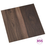 Vidaxl Floorboards Self -Adhesive 55 ST 5,11 m² PVC tmavě hnědá