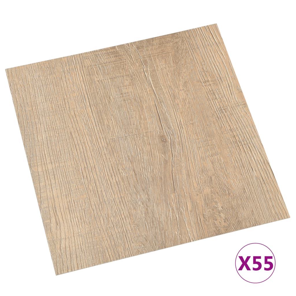 Vidaxl Historeboards selwer -Aadhesive 55 st 5.11 m² ass pvc Brown