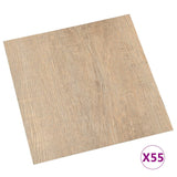 Vidaxl Floorboards Self -adhesive 55 st 5.11 m² PVC Brown