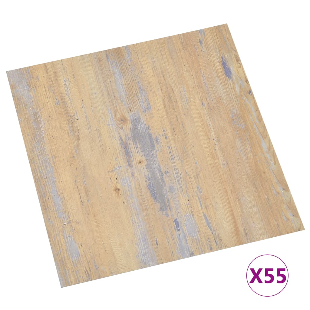 Vidaxl Floorboards auto-adhésif 55 ST 5.11 m² PVC Brown