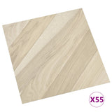 VidaXL Vloerplanken zelfklevend 55 st 5,11 m² PVC gestreept beige