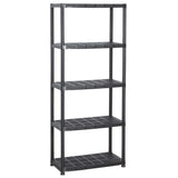 Vidaxl storage rack 5-layer 71x38x170 cm plastic black