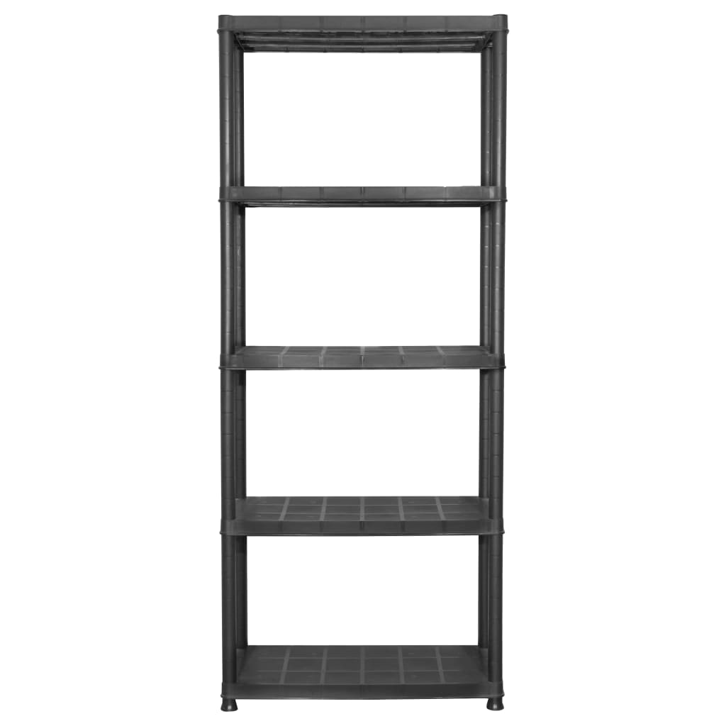 Vidaxl storage rack 5-layer 71x38x170 cm plastic black