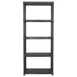 Vidaxl storage rack 5-layer 71x38x170 cm plastic black