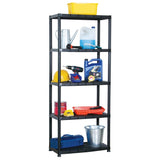 Vidaxl storage rack 5-layer 71x38x170 cm plastic black