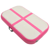 Vidaxl ginnastics tappetino con pompa gonfiabile 60x100x10 cm pvc rosa