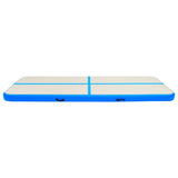 BIDAXL Gymnastics Mat med pump Uppblåsbar 300x100x15 cm PVC Blue