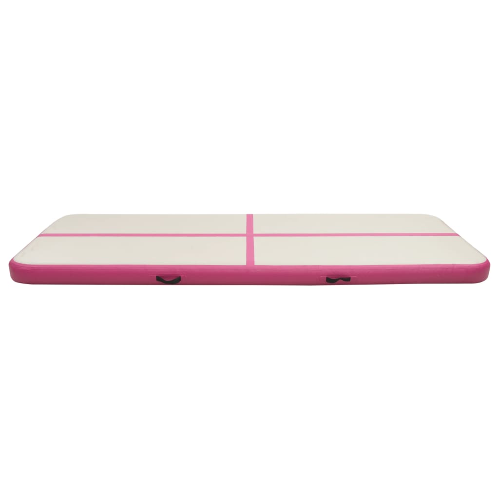 Gimnastična preproga Vidaxl z napihovanjem črpalke 400x100x15 cm PVC Pink