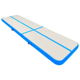 Vidaxl Gymnastics tappetino con pompa gonfiabile 600x100x15 cm blu pvc