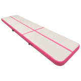 Vidaxl gymnastics mat with pump inflatable 700x100x15 cm PVC pink