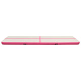 Vidaxl gymnastikmåtte med pumpe oppustelig 700x100x15 cm pvc pink