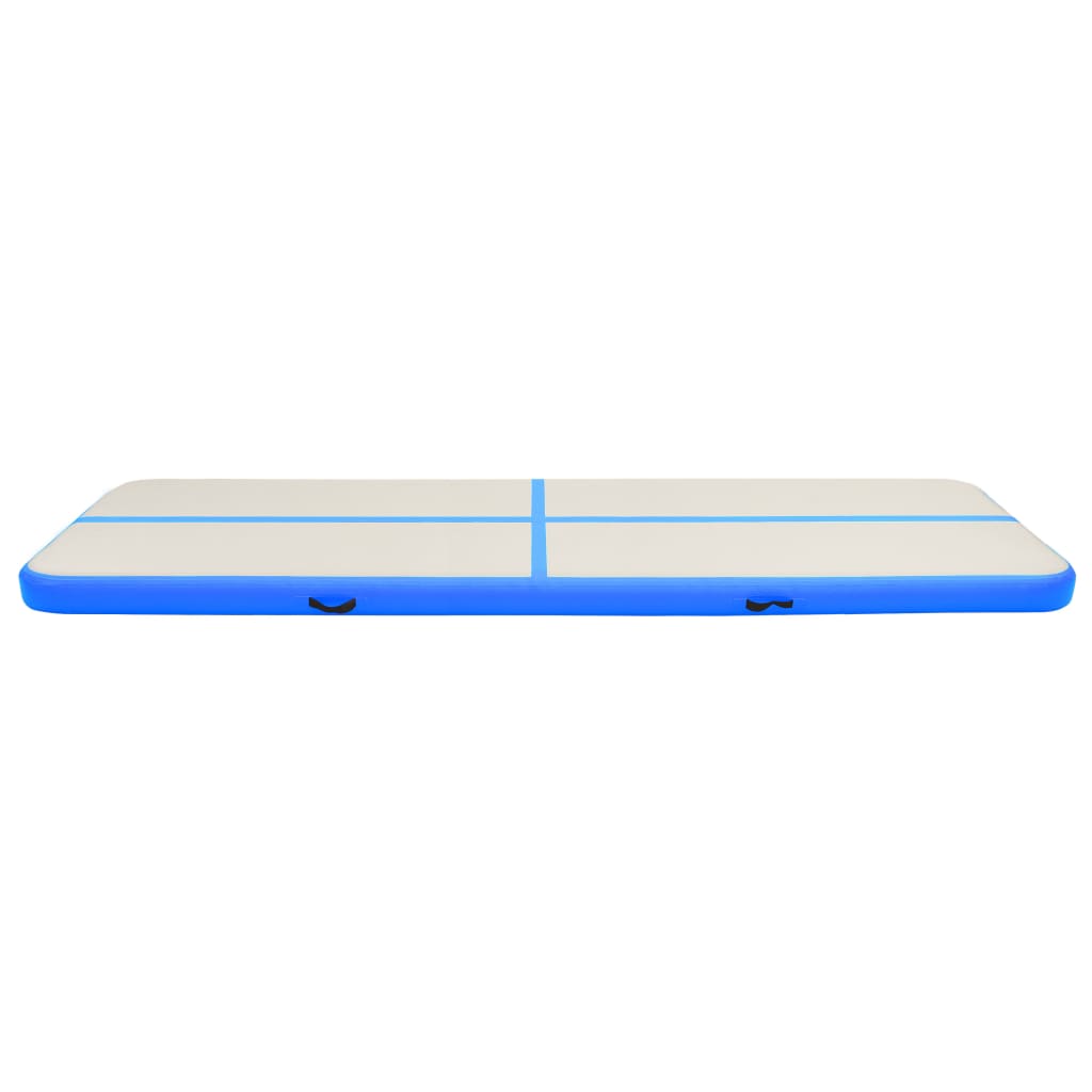 Mat de gymnastique Vidaxl avec pompe gonflable 700x100x15 cm en PVC bleu