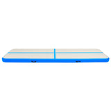 Mat de gymnastique Vidaxl avec pompe gonflable 700x100x15 cm en PVC bleu