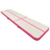 Vidaxl gymnastics mat with pump inflatable 800x100x15 cm PVC pink