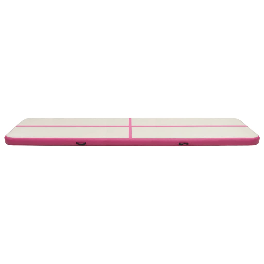 Vidaxl Gymnastics Matte mit Pumpen aufblasbar 800x100x15 cm PVC Pink