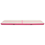 Vidaxl gymnastics mat with pump inflatable 800x100x15 cm PVC pink