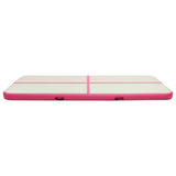 Vidaxl gymnastics mat with pump inflatable 400x100x20 cm PVC pink