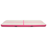 Vidaxl Gymnastics Matte mit Pumpen aufblasbar 500x100x20 cm PVC Pink