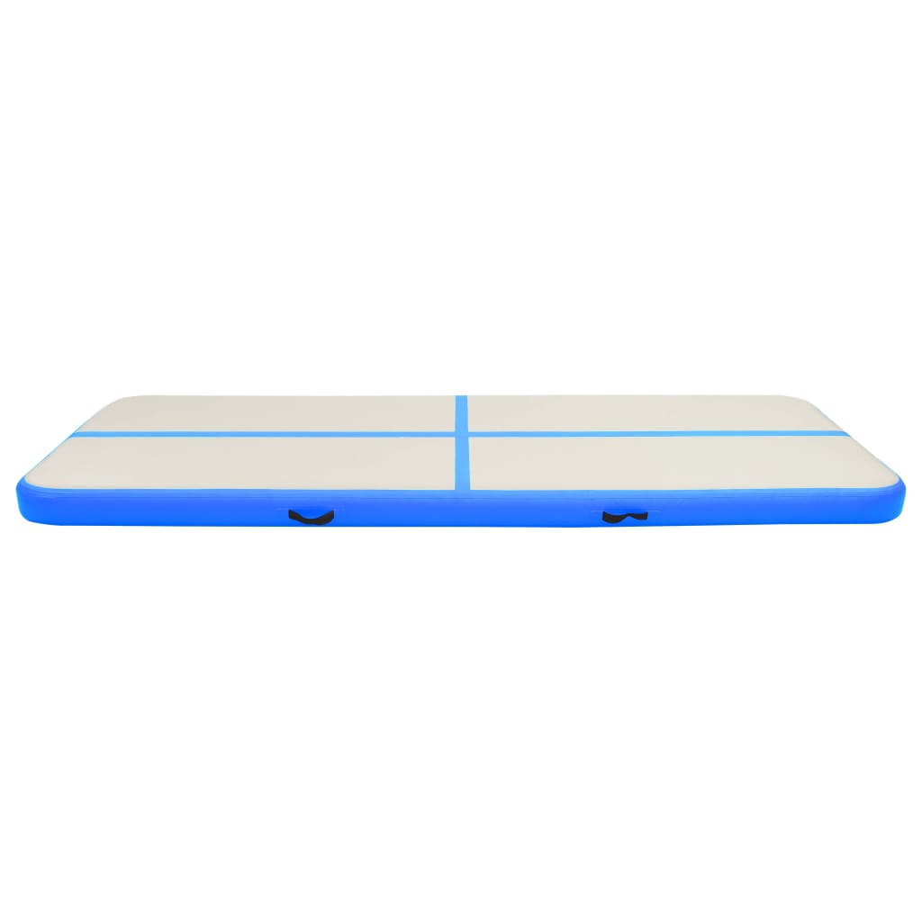 Mat de gymnastique Vidaxl avec pompe gonflable 500x100x20 cm en PVC bleu