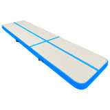 Mata gimnastyczna vidaxl z nadmuchiwaną pompą 800x100x20 cm PVC Blue