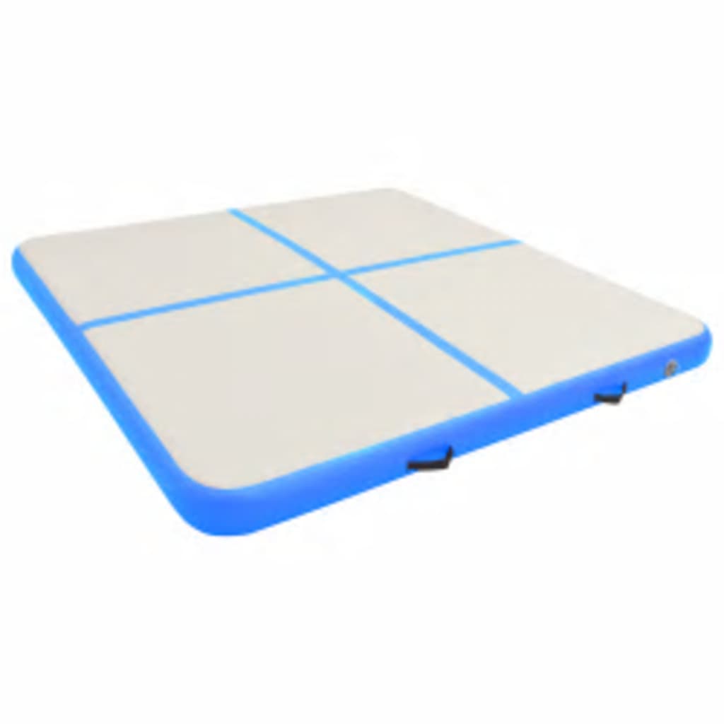 Vidaxl Gymnastics Mat s nafukovacím pumpou 200x200x15 cm PVC modrá