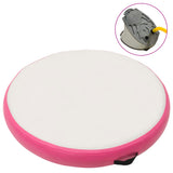 Vidaxl ginnastics tappetino con pompa gonfiabile 100x100x10 cm pvc rosa