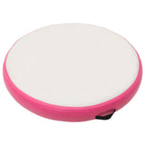 Vidaxl ginnastics tappetino con pompa gonfiabile 100x100x10 cm pvc rosa