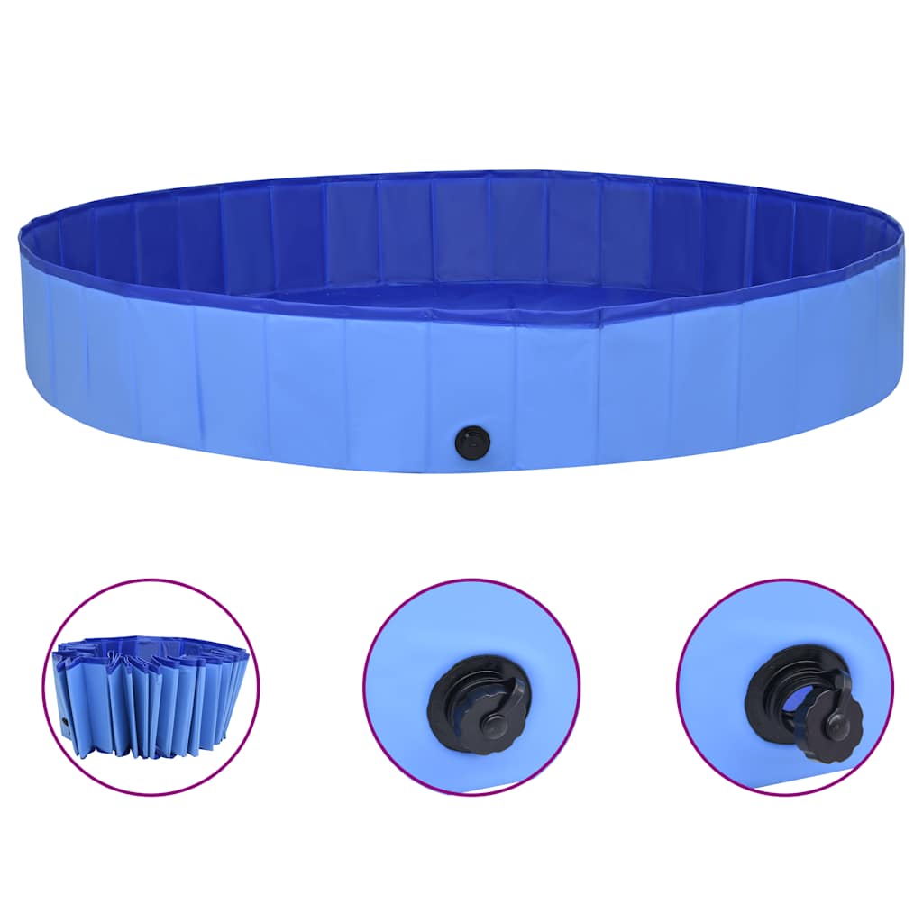 Vidaxl Dog Swimming Pool Collapsible 300x40 CM PVC Blue