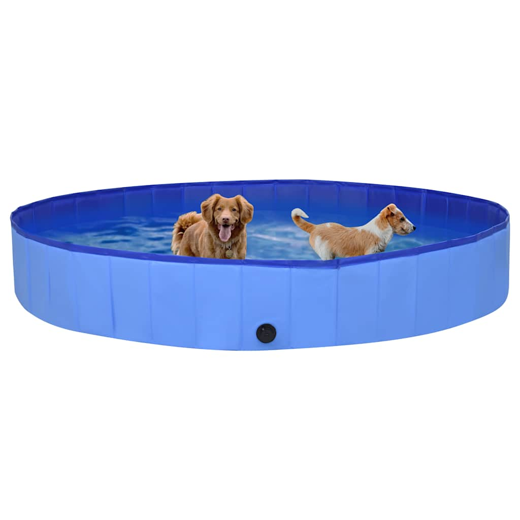 Vidaxl Dog Swimming Pool Sammenfoldelig 300x40 cm PVC Blue