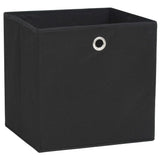 VIDAXL -Speicherboxen 10 PCs 28x28x28 cm Nicht -verwobenes Stoff schwarz