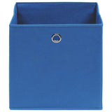 Scatole di archiviazione Vidaxl 10 pezzi 28x28x28 cm tessuto non tessuto blu