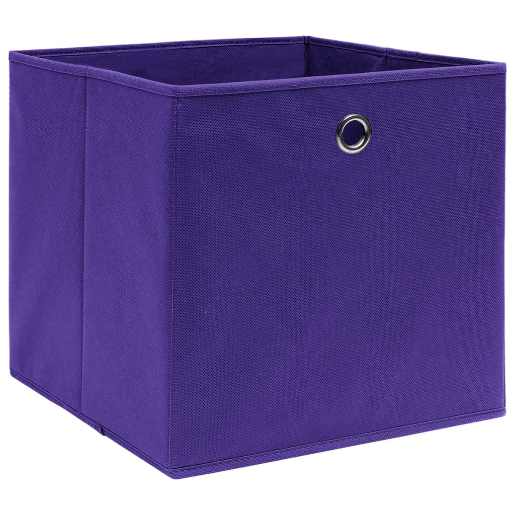 Úložné boxy Vidaxl 4 ks 28x28x28 cm Netkaná látka fialová