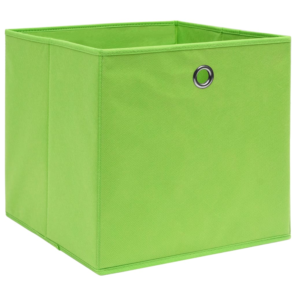 Vidaxl Storage boxes 4 pcs 28x28x28 cm Nonwoven Fabric Green