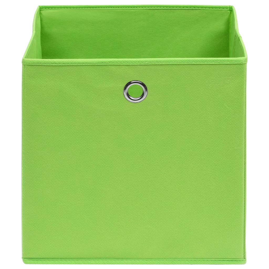 Vidaxl Storage boxes 4 pcs 28x28x28 cm Nonwoven Fabric Green