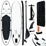 Vidaxl stand-up Padleboard inflable en blanco y negro