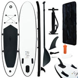 Vidaxl Stand Up Paddleboard Set aufblasbar schwarz und weiß