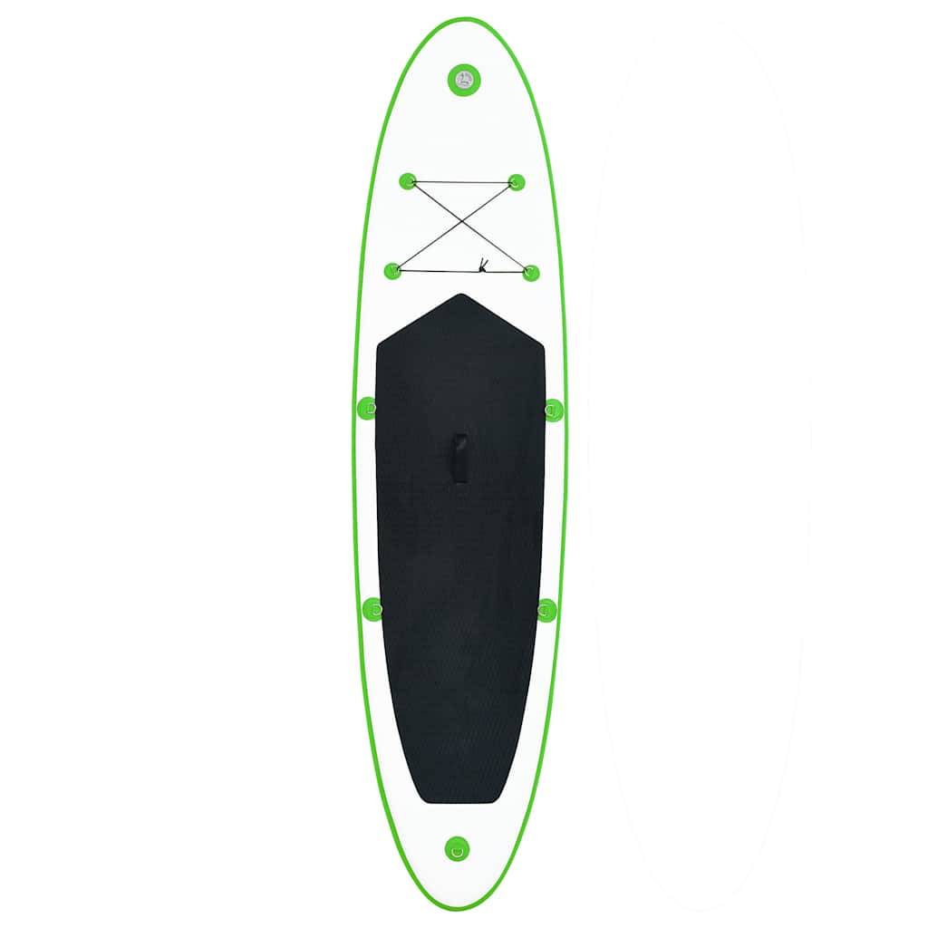 Vidaxl Stand-Up Paddleboard Green et blanc gonflable