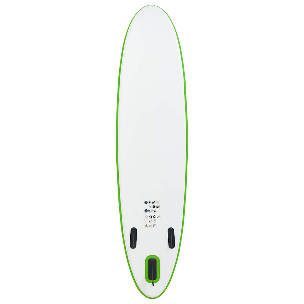 Vidaxl Stand Up Paddleboard set napihljivo zeleno in belo