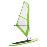 Vidaxl Stand Up Paddleboard gonfiabile con vela set verde e bianco