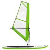 Vidaxl stand up paddleboard gonflable avec la voile set vert et blanc