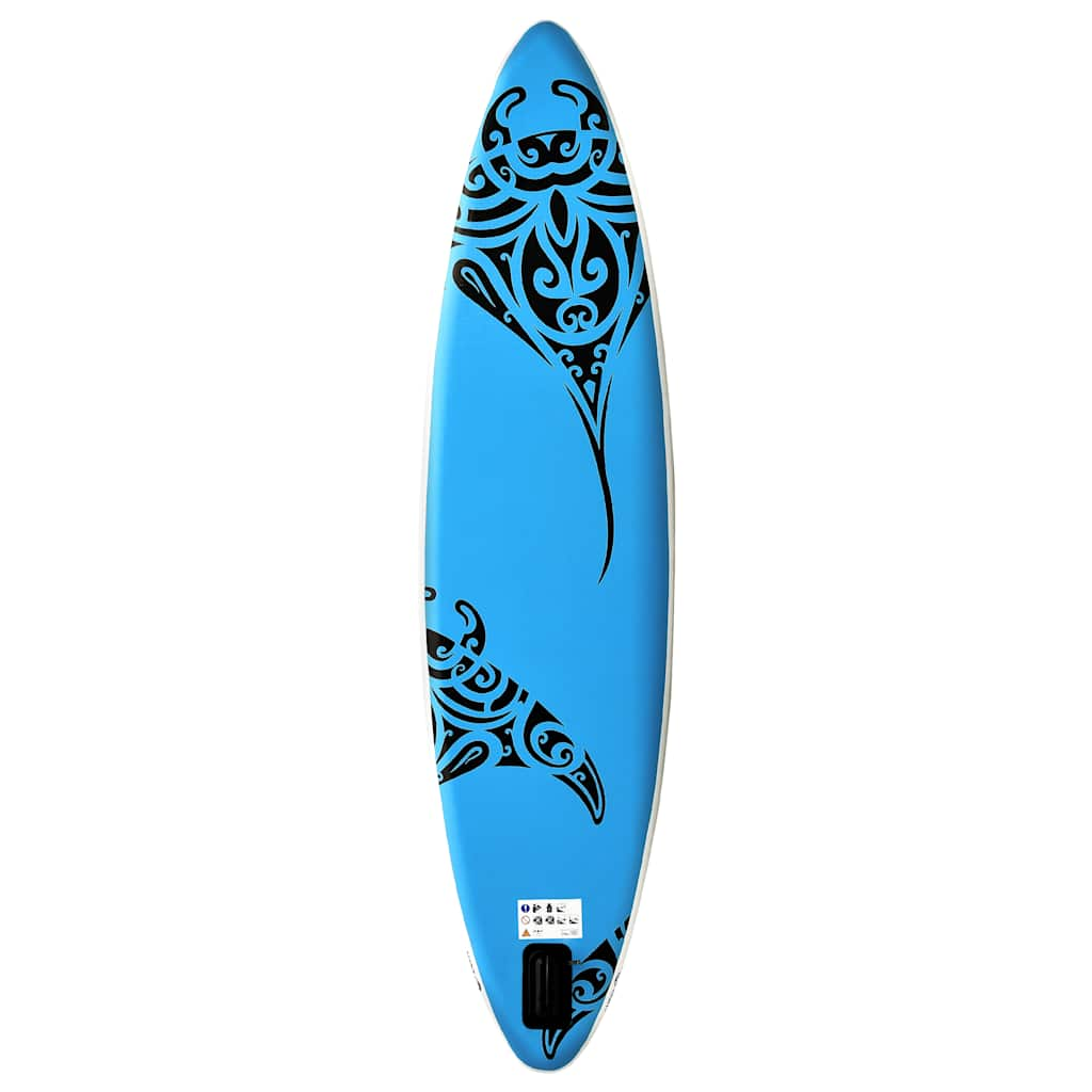 Vidaxl Stand Up Paddleboard Set aufblasbare 366x76x15 cm blau