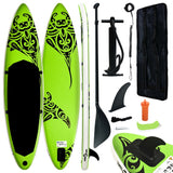 Vidaxl Stand Up Paddleboard set nafukovací 305x76x15 cm zelená