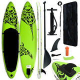 Vidaxl Stand Up paddleboard set Inflatable 320x76x15 cm green