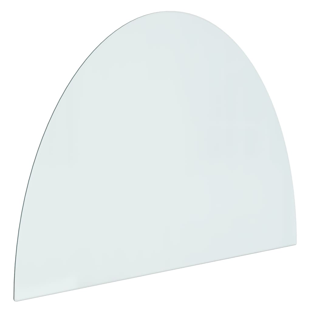 Vidaxl glass plate for fireplace half around 800x600 mm