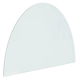 Vidaxl glass plate for fireplace half around 800x600 mm