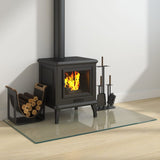 Vidaxl glass plate fireplace rectangular 100x60 cm