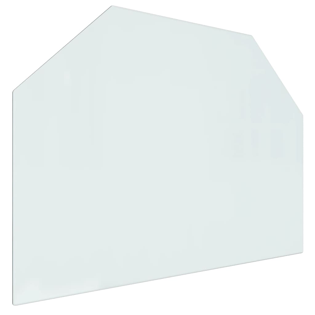 Vidaxl glasplatta eldstad hexagonal 80x60 cm