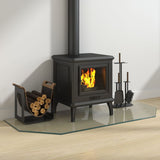 Vidaxl glass plate fireplace hexagonal 120x50 cm