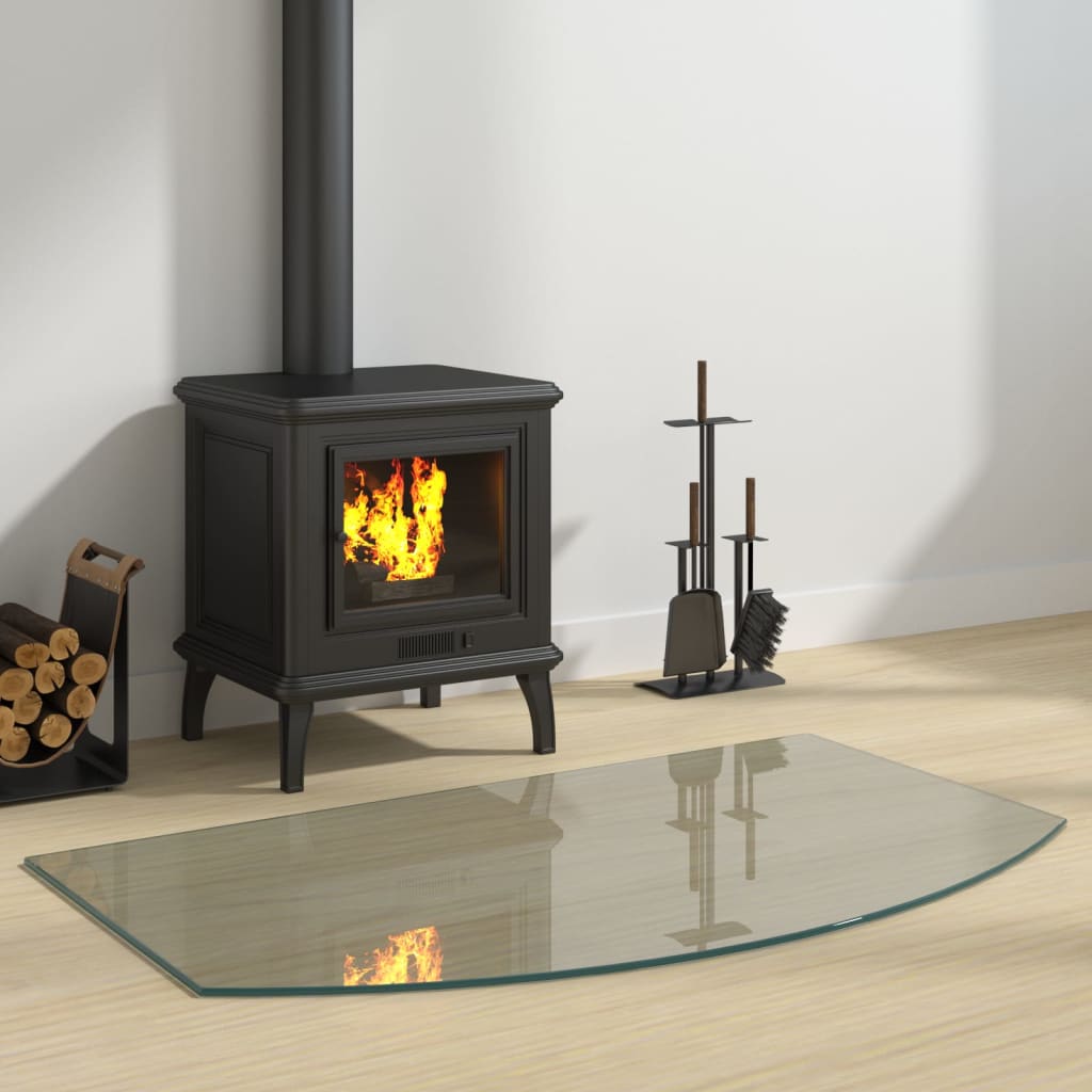 Vidaxl glass plate fireplace 100x60 cm