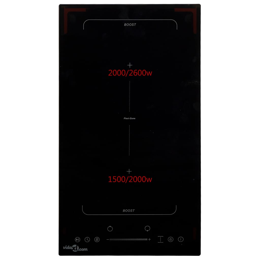 Vidaxl Induzione Flexizone Hob 2 zone di cottura Controllo touch 3500 W